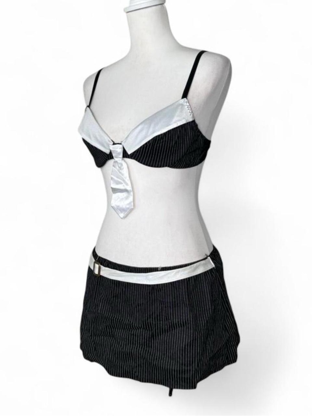 Sexy Pinstripe Costume Lingerie Set